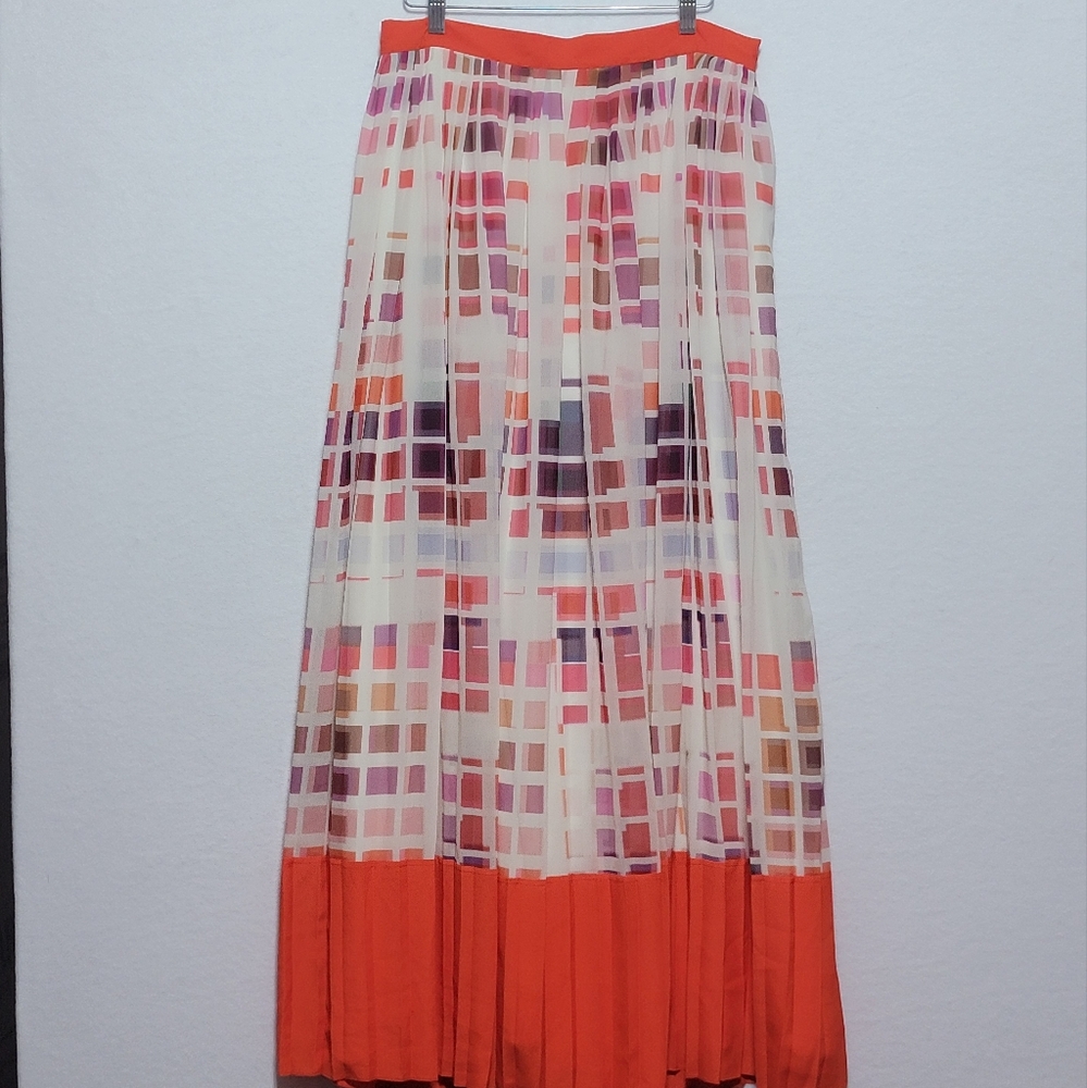 Badgley Mischka Stylish Multicolor Pleated Skirt SIZE 14. #658‎